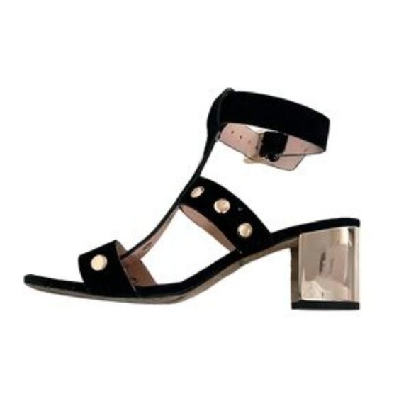 kate spade Shoes - KATE SPADE NEW YORK Welby Black Suede Studded Sandal Women's Size 6.5